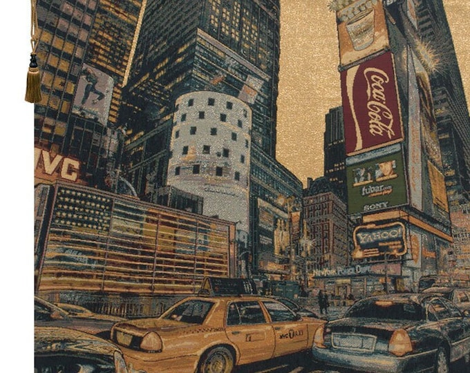 Italian Woven Times Square Tapestry Wall Hanging Art (24x34 Inch)