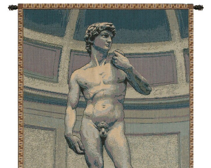 Wall Hangings Statue of David Wall Tapestry, Male Nude Statue Living Room Wall Art, European Woven Wall Hanging Tapestry Gift For Him/Her