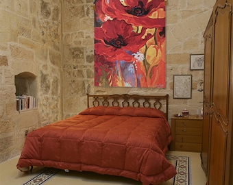 Simon Bull 'Bright New Day' Tapestry: Belgian Woven Floral Wall Art