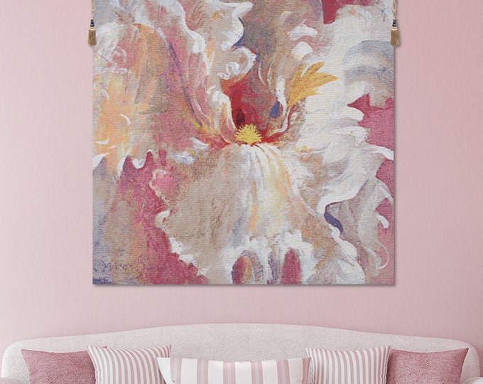 Simon Bull's European Woven Floral Tapestry: Elegant Contemporary Wall Art for Home Decor