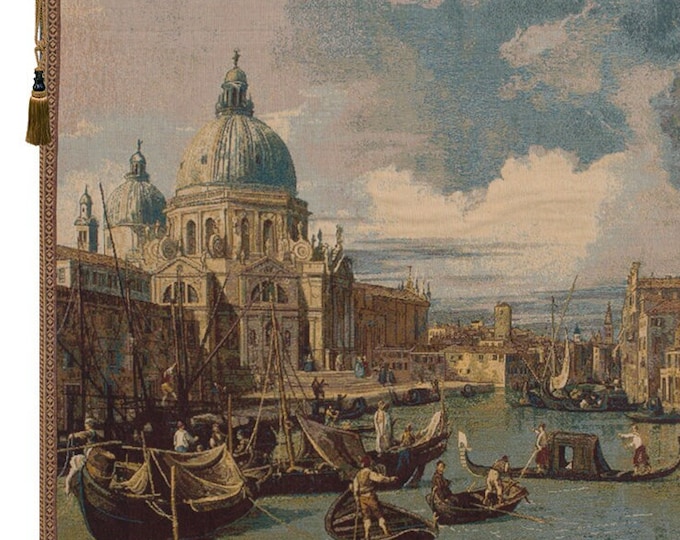Saint Mary Health Venice Tapestry: Italian Jacquard Woven Wall Hanging Classical Art Coastal Decor