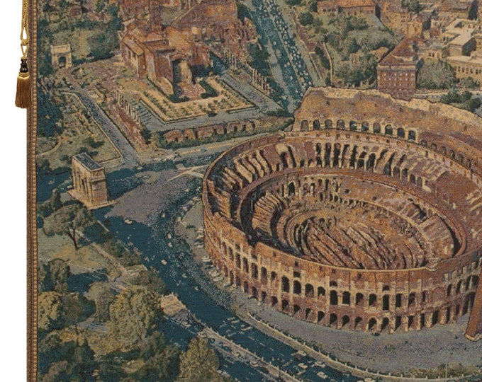 Rome Coliseum Woven Wall Tapestry - European Castle Art Decor - Italian Jacquard Hanging