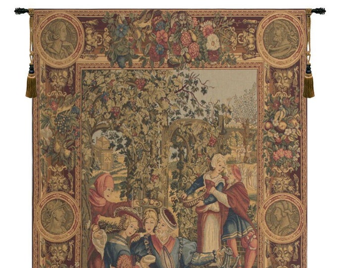 October Tapestry: Belgian Woven Renaissance Wall Hanging