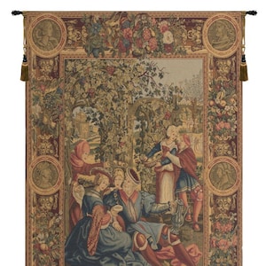 October Tapestry: Belgian Woven Renaissance Wall Hanging