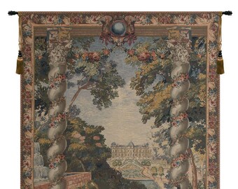Belgian Wall Tapestry - Chateau d'Enghien Design - Authentic Woven Belgian Tapestry Wallhanging - Perfect Home Decor Piece - 58x40 inch