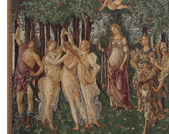 Sandro Botticelli La Primavera Jacquard Wall Tapestry - Italian Renaissance Art Woven Home Decor