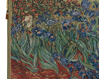 Van Gogh 'Les Iris' Belgian Woven Tapestry Wallhanging - Floral Wallart Decor