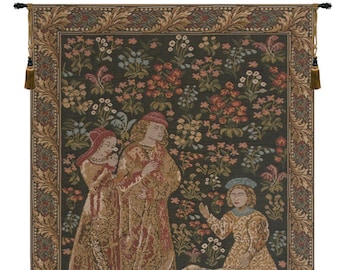 The Queen European Wall Art Tapestry - Hand Finished Belgian Wall Hanging, Jacquard Woven Wall Hanging Tapestry 35x26 inch