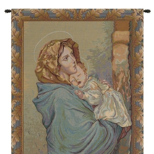 Madonna Ferruzzi Tapestry: Italian Woven Religious Wall Art (24x20 inch)