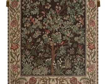 William Morris Tree of Life Wall Art Tapestry Vintage Botanical Medieval Wall Hanging