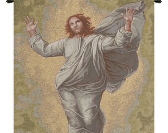 Transfiguration of Jesus European Wall Decorative Tapestry-Religious Wall Hanging-Jacquard Woven Belgian Wall Tapestry-Italian Wall Decor