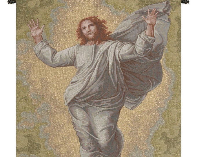 Transfiguration of Jesus Tapestry: Italian Jacquard Woven Religious Wall Decor
