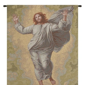 Transfiguration of Jesus Tapestry: Italian Jacquard Woven Religious Wall Decor