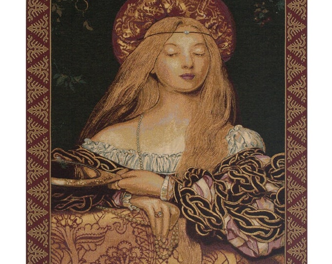 Frank Cadogan Cowper Tapestry Wallhanging: Vanity Jacquard Woven Wall Art