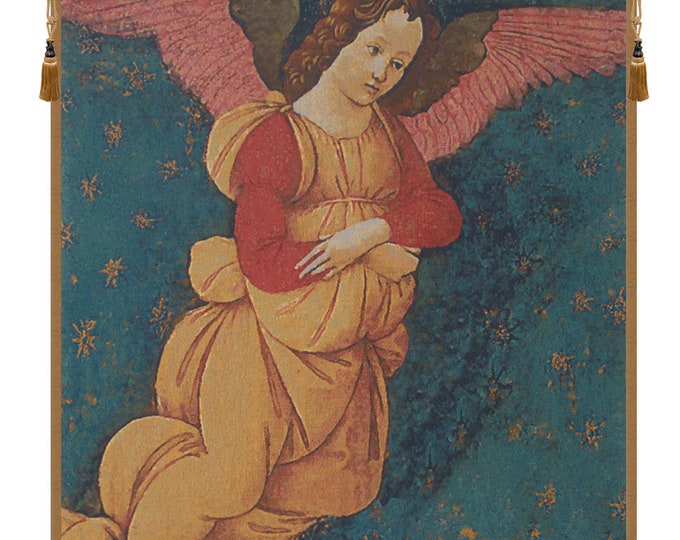 Celestial Altarpiece Tapestry: Renaissance-Inspired Woven Wall Art for Elegant Home Decor