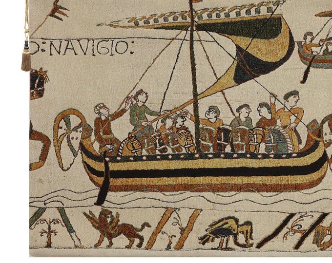 Bayeux Navigio Ships European Wall Tapestry