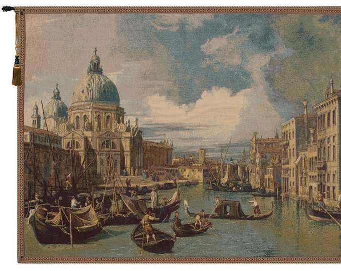 Saint Mary of Health, Venice Tapestry: Italian Jacquard Woven Wall Hanging