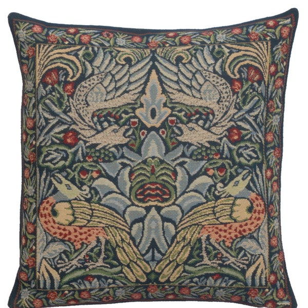 Peacock Blue Pillow Etsy