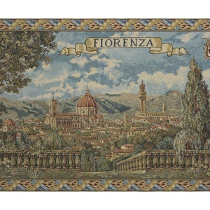 Florence Italy Tapestry: Jacquard Woven European Wall Art