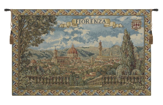 Florence Italy Tapestry: Jacquard Woven European Wall Art