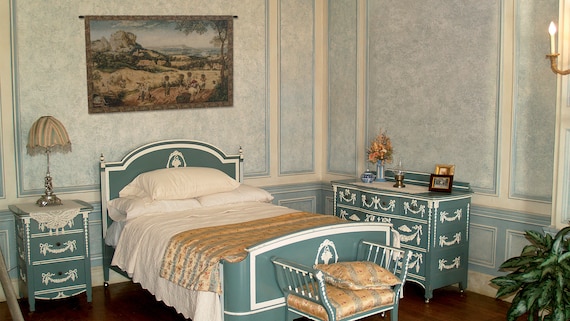 Rustic European Landscape Tapestry - Woven Jacquard Wall Hanging - Decorative Italian Art Decor
