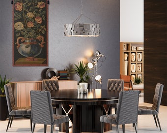 Roses European Tapestry: Floral Woven Jacquard Wall Hanging - Belgium