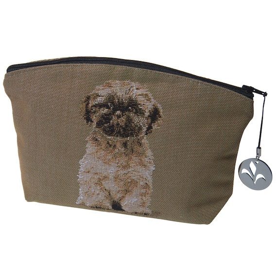 Elegant Shih Tzu Themed Petite Handbag 6x9 inch - Belgian Tapestry Purse for Dog Lovers