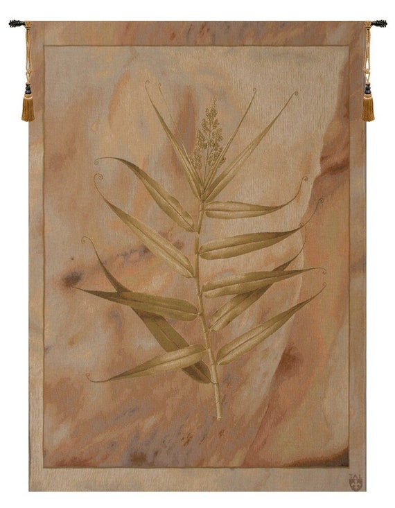 Oriental Bamboo Woven Wall Tapestry: French Jacquard Art (57x40 inch)
