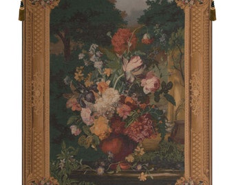 Grand Bouquet Flamand European Wall Tapestry - Multicolor Floral Wall Décor Art - Flower Bouquet Wall Hanging - Woven Jacquard Wall Tapestry