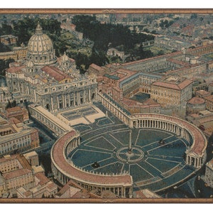 St Peters Square Tapestry: Italian Woven Wall Hanging