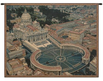 Wall Tapestry St Peters Square Living Room Wall Art, European Decorative Wall Hangings Tapestry, Castle Decorative Wall Decor Gift For Him