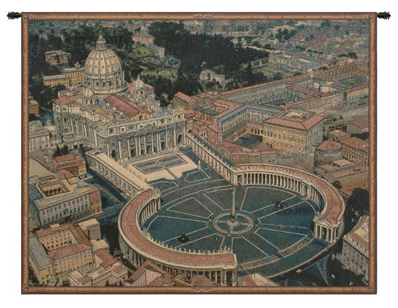 St Peters Square Tapestry: Italian Woven Wall Hanging
