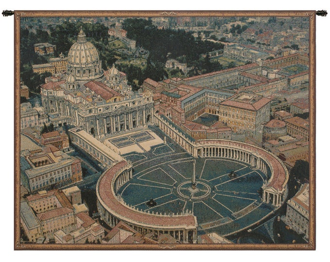 St Peters Square Tapestry: Italian Woven Wall Hanging