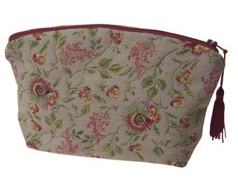 Broche Flowers Tapestry Handbag 6x9 inch - French Woven Floral Bag  - Elegant Belgian Accessory for All Occasions