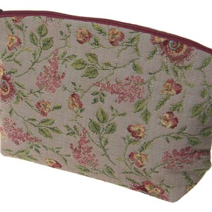 French Woven Tapestry Handbag: Floral Brocade Purse, Elegant Cotton Accessory image 3