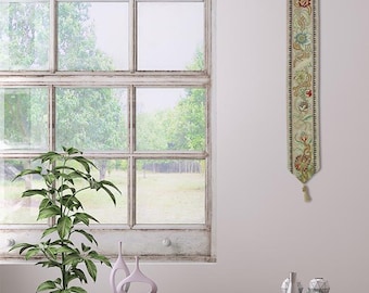 Tree of Life Pastel I Tapestry Bell Pull – William Morris Woven Wall Hanging – Floral Art Home Decor
