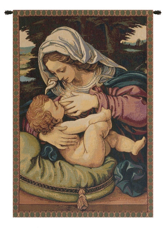 Madonna del Cuscino Tapestry: Italian Renaissance Woven Wall Art