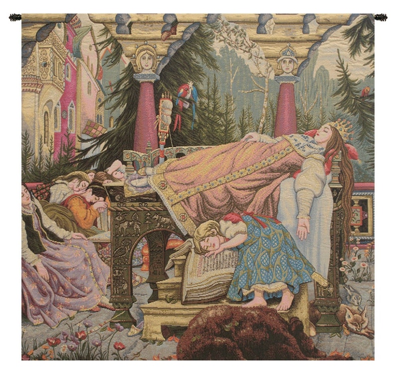 Sleeping Beauty Italian Jacquard Wall Tapestry