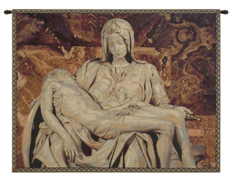The Deposition European Wall Tapestry - Jacquard Wall Decor Art - Woven Italian Wall Tapestry - Jesus Religious Wall Hanging