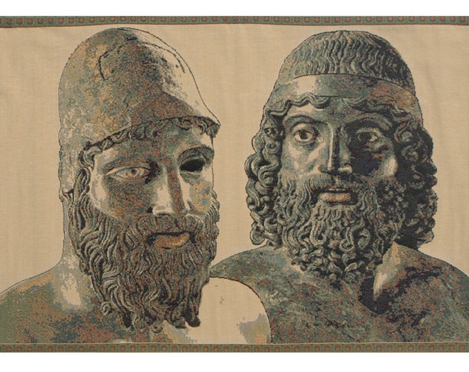 Bronzi di Riace Tapestry: Italian Jacquard Woven Wall Hanging