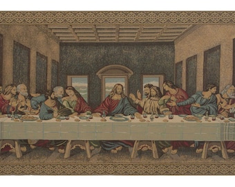 The Last Supper Tapestry V - European Wall Hanging - Vintage Religious Tapestry Decorative Wall Art - Last Supper Wall Art for Home Decor