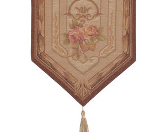 Jacquard Woven Table Runner: French Tapestry with Roses - 33x14 inch