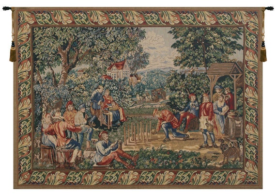 Game of Skittles Tapestry: European Jacquard Woven Wall Art