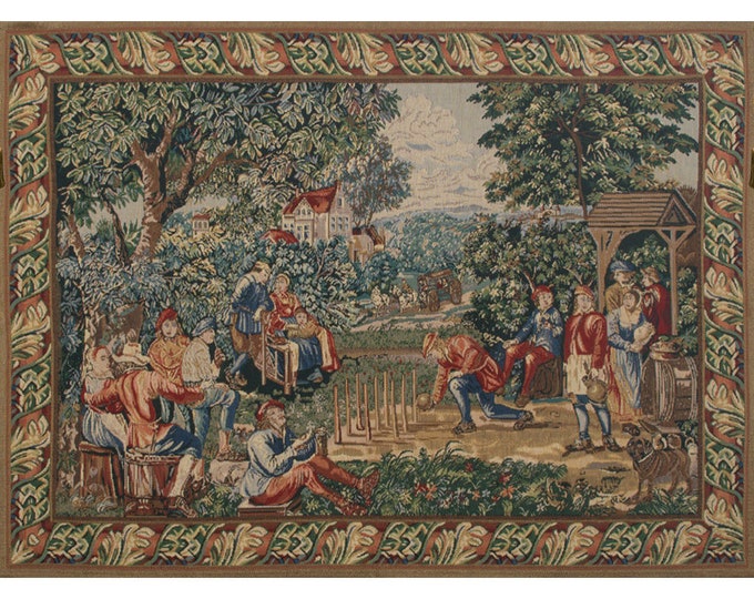 Game of Skittles Tapestry: European Jacquard Woven Wall Art