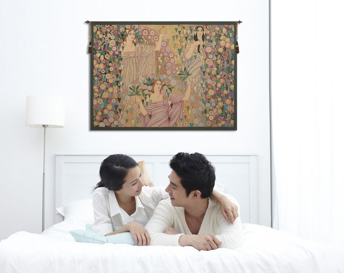 Primavera Wall Tapestry: Italian Jacquard Woven Art (39x53 inch)