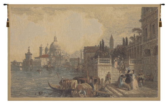 Venice Italy Tapestry: Santa Maria della Salute Jacquard Wall Hanging