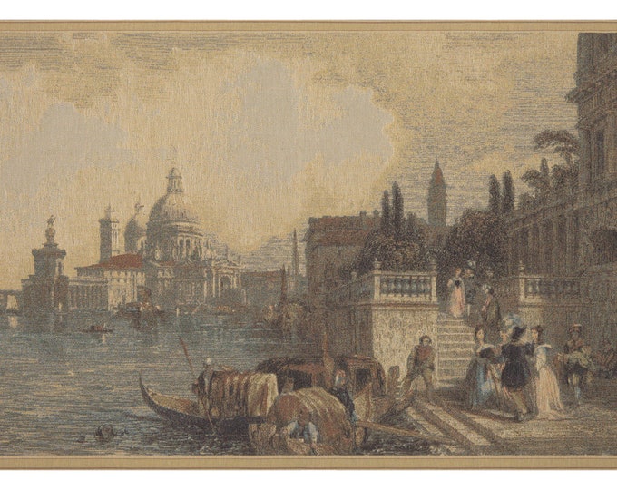 Venice Italy Tapestry: Santa Maria della Salute Jacquard Wall Hanging