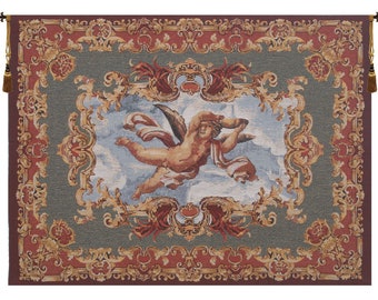 Angels Farnese European Decorative Tapestry - Jacquard Woven Wall Decor Art - Italian Wall Hanging - Belgian Wall Tapestry - Home Decor