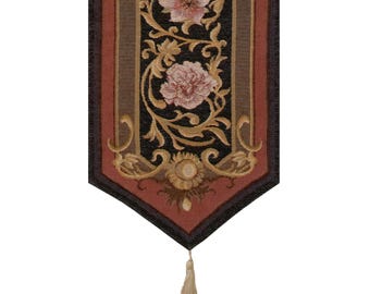 Josephine Dark Large Table Runner - Elegant Dining Room Decor Linen Cotton Holiday Kitchen Centerpiece