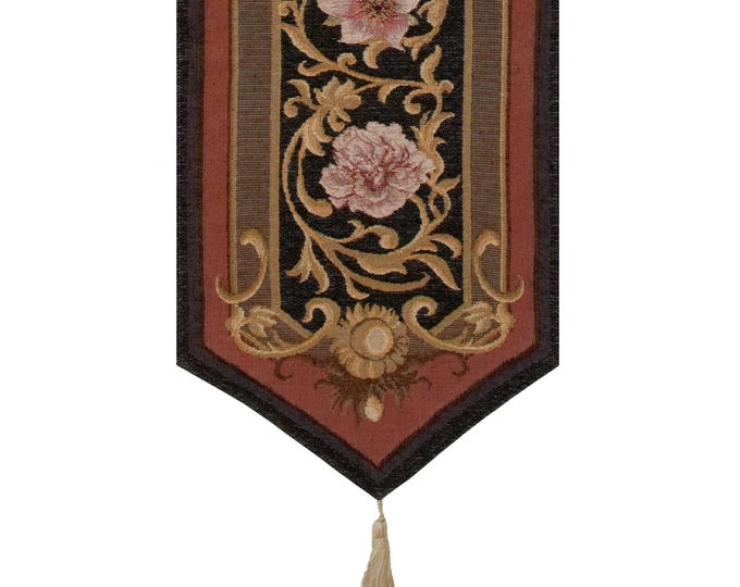 Josephine Dark Large Table Runner - Elegant Dining Room Decor Linen Cotton Holiday Kitchen Centerpiece